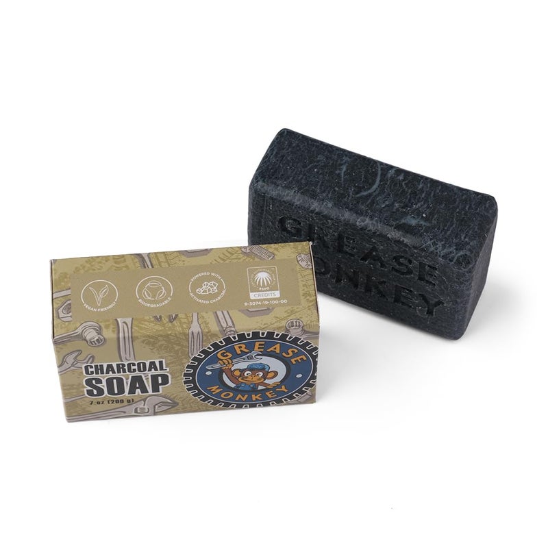 Bali Soap Grease Monkey - Natural Bar Soap for Mechanics, Men, Dad, Husband - Activated Charcoal Scrub, 1-Pack 7oz - Image 2