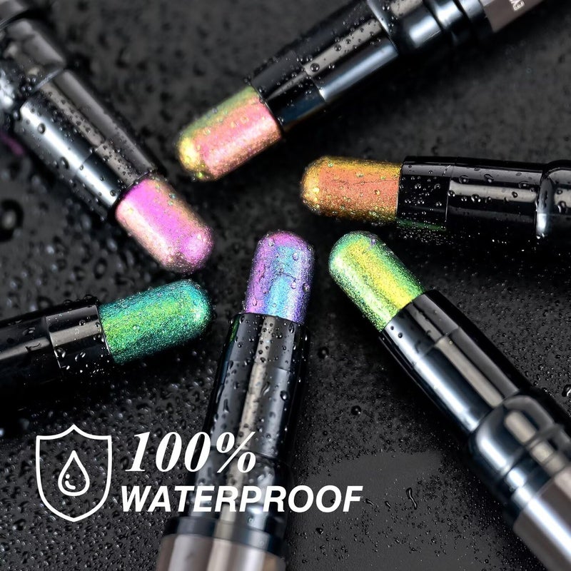 CHARMACY Multichrome 2 in 1 Cream Eyeshadow Stick, Waterproof Eye Brightener Highlighter Stick Makeup, High Pigmented, Smudge-Proof, Vegan & Cruelty-Free (#904) - Image 5