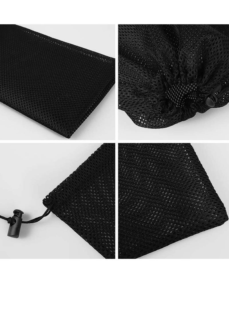 SOLARAE "Pump Barrier Bag, 2 Pcs 12.2""x 16.1"" Pond Mesh Pump Filter Bag with Drawstring, for Pond Biofilters Aquarium Filtration and Outdoor Swimming Pool Black Media Bags " - Image 2