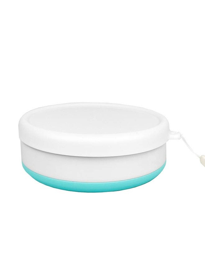 CARTINTS Collapsible Bowls With Lids Silicone Food Storage Containers Collapsible Camping Bowls Silicone Lunch Containers, Ideal for Travel and Camping, 32oz/950ml(Blue) - Image 3
