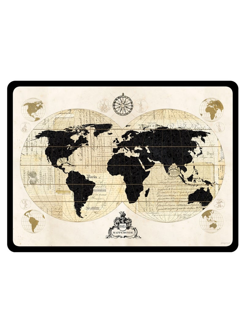ALCOACH Vintage World Map Wall Art Decorative Wooden Sign - Image 2
