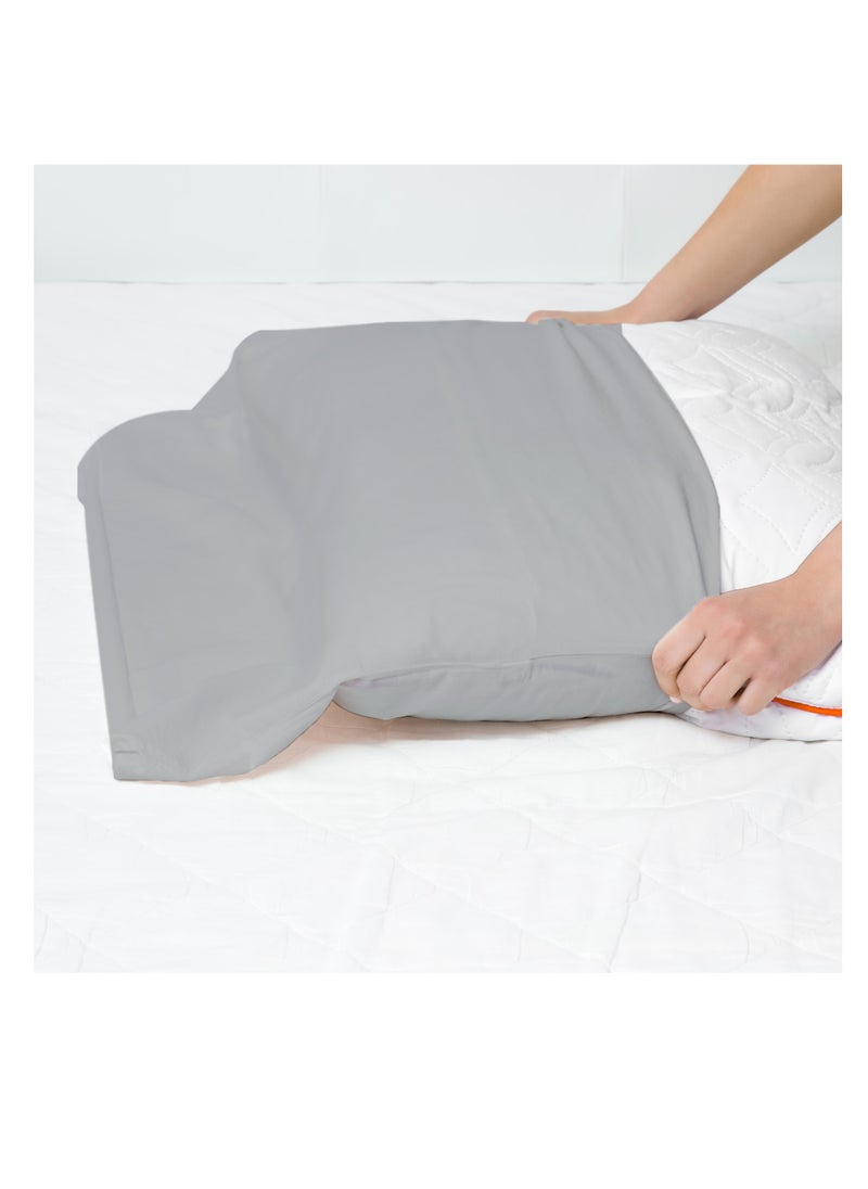 Infinitee Xclusives - Premium Grey Queen Pillow Cases - 2 Piece Set Pillow Cover - Soft Brushed Microfiber Fabric - Pillow Cases Standard Size (20x30 Inches) by Infinitee Xclusives - Image 1