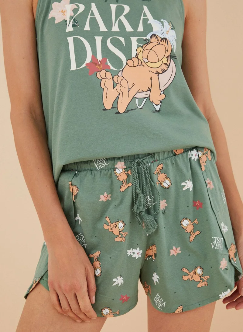 women'secret Printed High Waist Pyjama Shorts