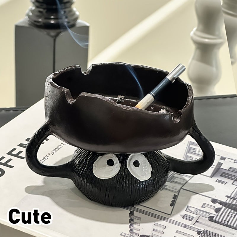 A Cute Cartoon Coal Design Ashtray Anti Flying Ash Quirky Home Living Room Decoration Desktop Office Christmas New Year Gift Present For Friends Husband - Image 1