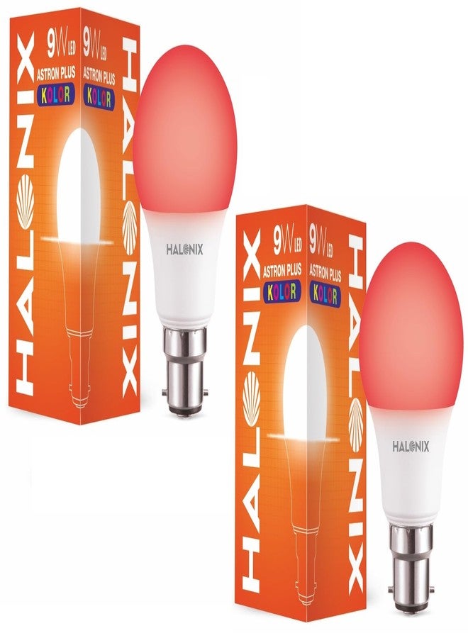 HALONIX LED BULB ASTRON PLUS 9W B22 RED PACK 2 - Image 1