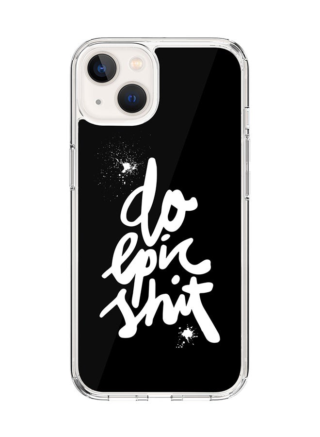 Classic Clear Case for Apple iPhone 14 Plus Case Hybrid Soft Cover Flexible Edges Anti Drop TPU PC Gel Thin Transparent Cover - Epic Full Print