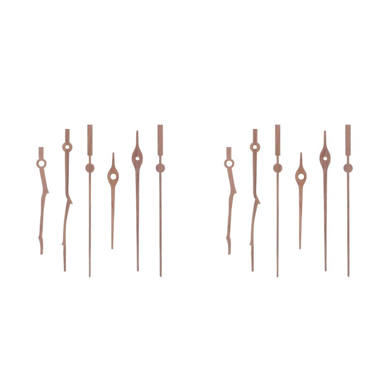 4 Sets Clock Hands: DIY Wood Clock Hands Kit Replacement Accurate Timekeeping Pointer Easy Installation Parts for Home Office Living Room Decor - Image 1