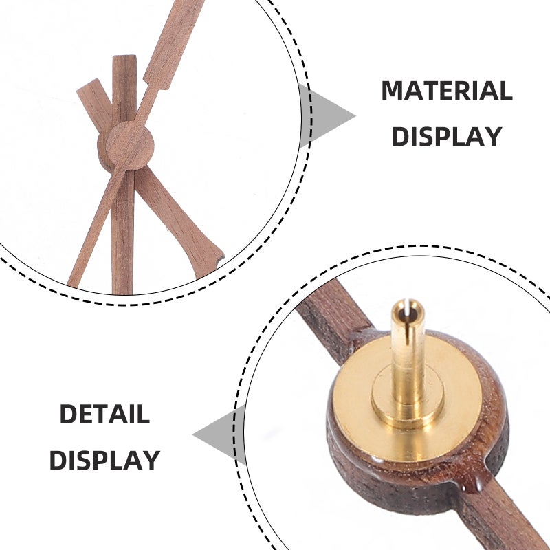4 Sets Clock Hands: DIY Wood Clock Hands Kit Replacement Accurate Timekeeping Pointer Easy Installation Parts for Home Office Living Room Decor - Image 2