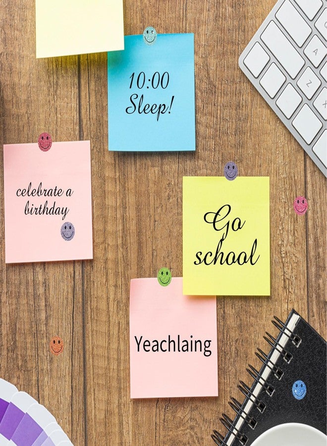 Yeachlaing 0.5 Inch Shiny Happy Face Stickers Circle Dots Labels Reward Stickers Teachers Stickers (2016 PCS,Multicolored) - Image 4