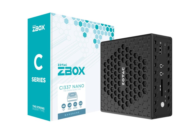 ZOTAC ZBOX CI337 Nano Fanless Silent Mini PC Intel Processor N100, Intel UHD Graphics, HDMI, DisplayPort, No Memory/Storage/OS Barebones System, ZBOX-CI337NANO-BE/BE1/J/U/K/AUS - Image 4