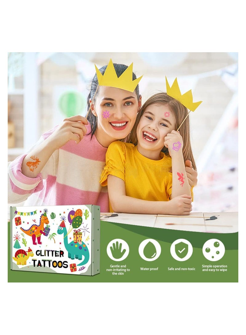 Excefore Glitter Temporary Tattoo Kit for Kids 50 Body Glitter Powder Waterproof Body Flash Tattoos Set Body Nail Art, Body Glitter Festival Party for Kids and Adults  - Image 4