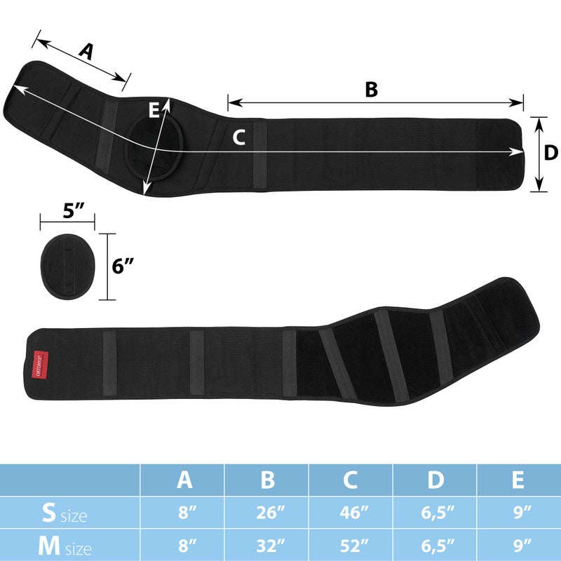 ORTONYX Ergonomic Umbilical Hernia Belt for Men and Women - Abdominal Support Binder with Compression Pad - Navel Ventral Epigastric Incisional and Belly Button Hernias Surgery Brace - OX353-L/XXL - Image 5