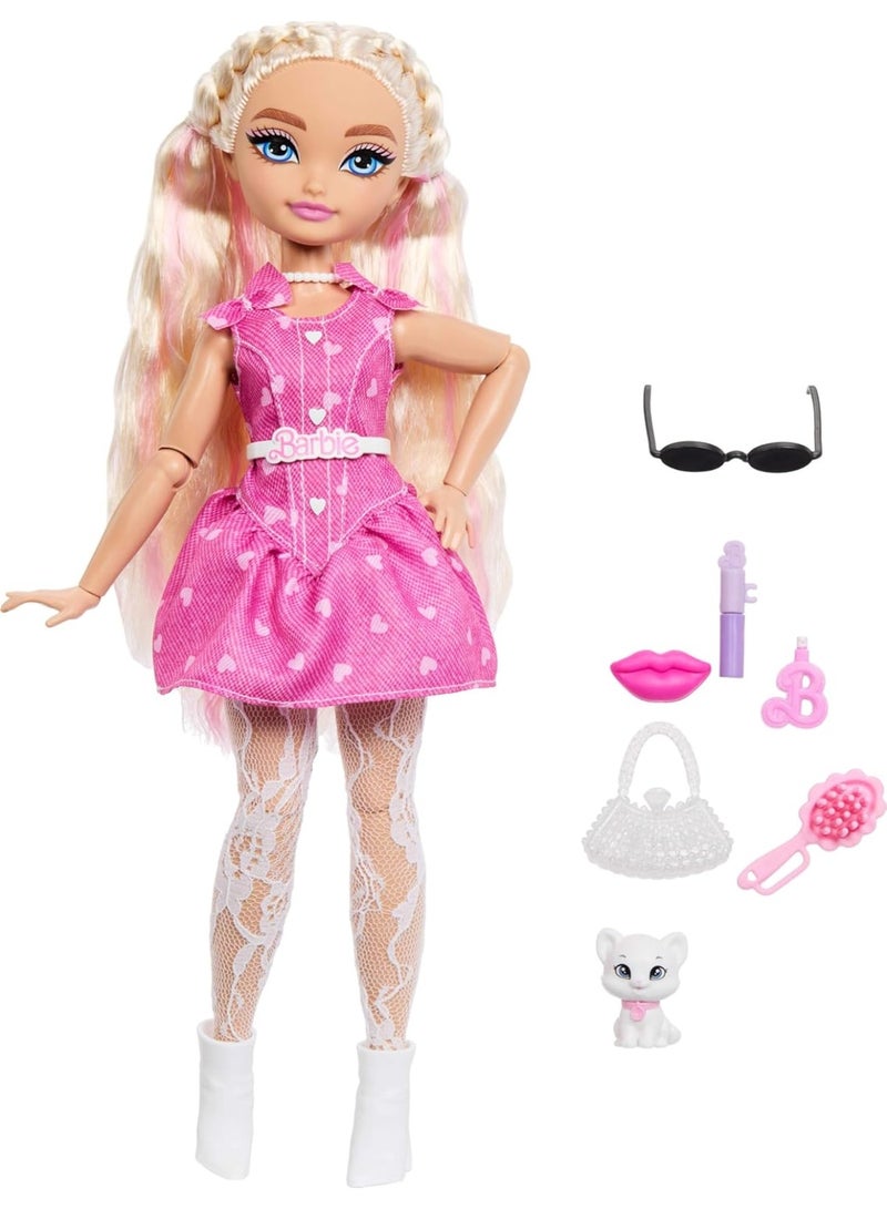 Barbie Dream Besties Malibu” Fashion Doll & Accessories, Posable with Blonde Hair & Makeup-Themed Toy Pieces - Image 1