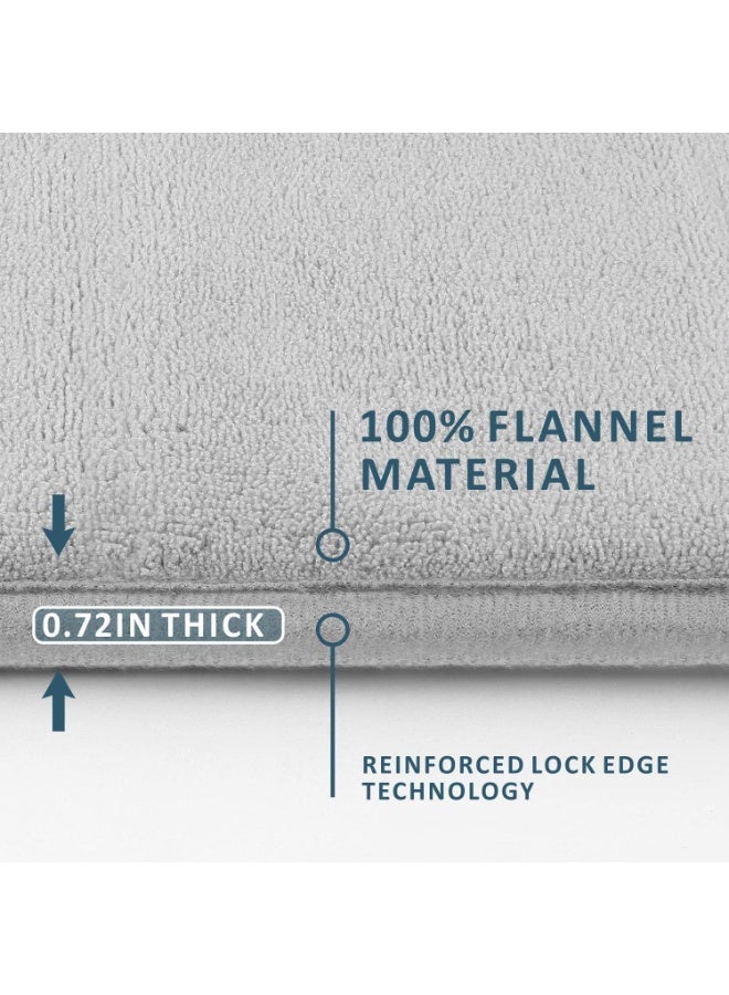 Memory Foam Bath Mat Set, 19.67" x 31.48", Non-Slip, Machine Washable, Grey, 2-Piece - Image 3