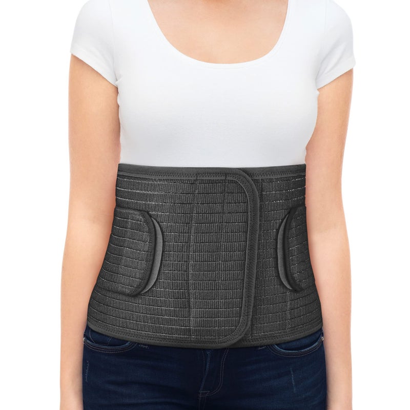 Ortonyx Breatable 9.5 "" Binder Binder/Postpartum postpartum perfrative inf/abdomen internia internia belt for Men and Women - L/XL (32 " - 43" ") Black - Image 1