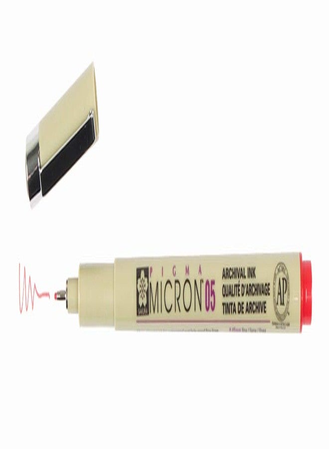 Pigma Sakura Micron - Pigment Fineliners - 0.5mm - Red [Pack of 3] - Image 3