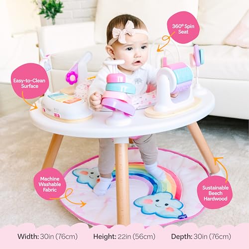 Move2Play 4-in-1 Baby Activity Center | Montessori-Inspired Design | 8 Interactive Toys | Tummy Time, Exersaucer & Toddler Table | Shower Gift | Essential | Must Have for 3, 6, 12 Month Old (Sun) - Image 3