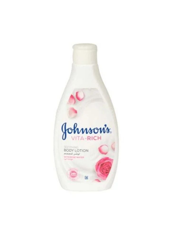 Johnson’s Vita-Rich Soothing Body Lotion with Rose Water – 400ml Moisturizing Formula for Soft Skin