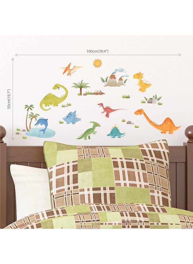 DECOWALL DS-8019 Dinosaurs Kids Wall Stickers Wall Decals Peel and Stick Removable Wall Stickers for Kids Nursery Bedroom Living Room (Small) - Image 3