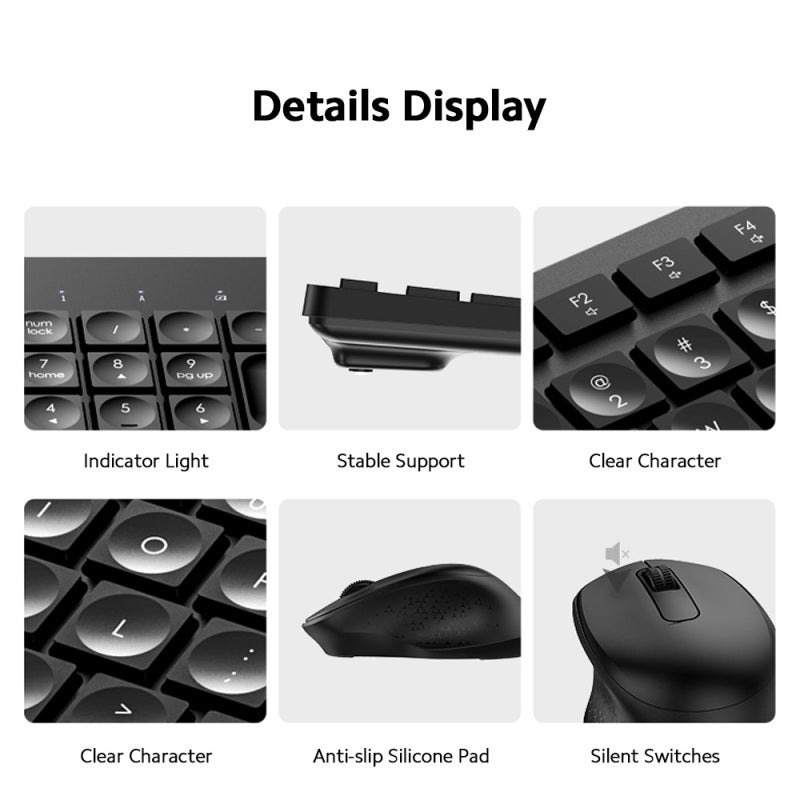 FUDE Wireless Mouse: White, 2.4GHz Stable Wireless Transmission, Ergonomic Design, Silent Click - Power Saving, High Dpi for Office Use - Image 2