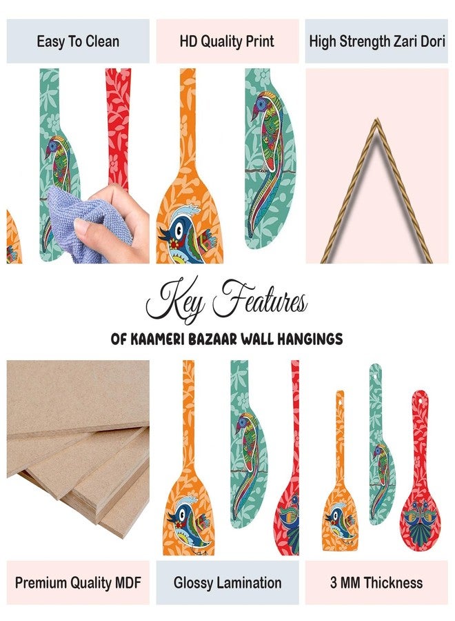 Kaameri Bazaar Wall Art Birds Wooden Wall Hanger for Wall | Home | Office | Living Room | Gift | Modern Decoration Items | Kitchen Wall Decor | Home Decor Hanging Items. - Image 2