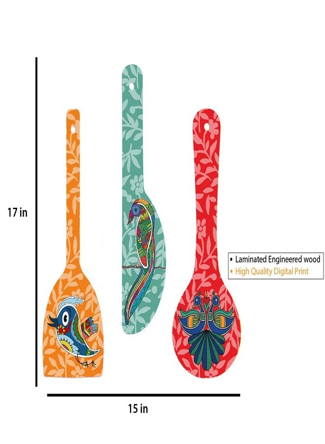 Kaameri Bazaar Wall Art Birds Wooden Wall Hanger for Wall | Home | Office | Living Room | Gift | Modern Decoration Items | Kitchen Wall Decor | Home Decor Hanging Items. - Image 3