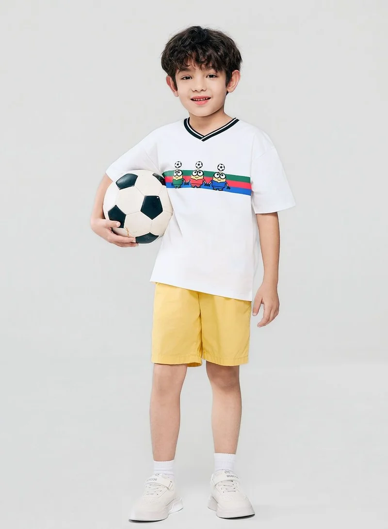 جيوردانو Kids Minions World Cup V neck Print Tee