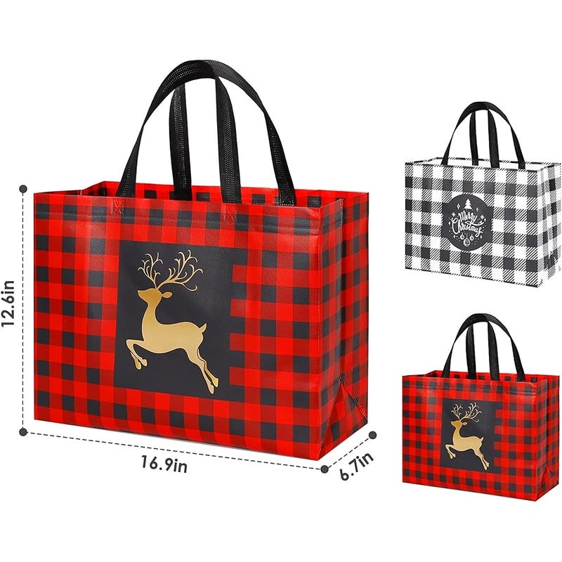 YANGTE Extra Large  Gift Bags, Reusable Tote Bags with Handle Non-Woven  Grocery Shopping Totes for Holiday - Image 2