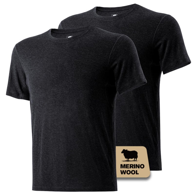 Heat equation Merino Wool T Shirt Mens Short Sleeve Wool Shirt for Men Lightweight Hiking Sport Travel Base Layer T-Shirt - Image 1