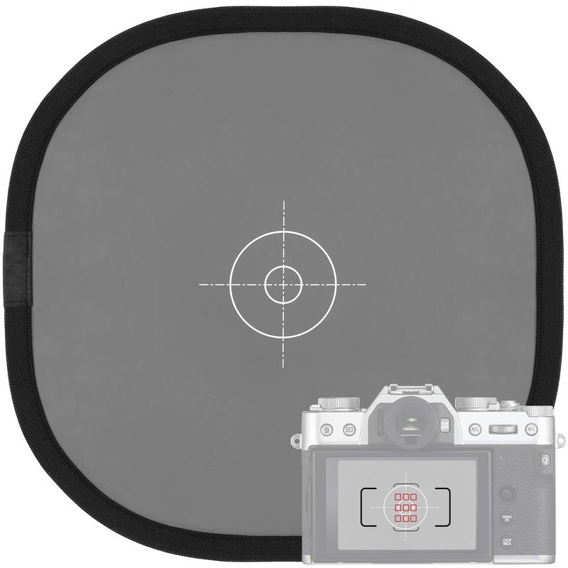 Anwenk 12x12 Inch (30x30cm) Grey Card White Balance Card for Photography 18% Exposure Gray Reflectance Reflector Foldable Focus Board Double Sided with Carry Pouch - Image 1