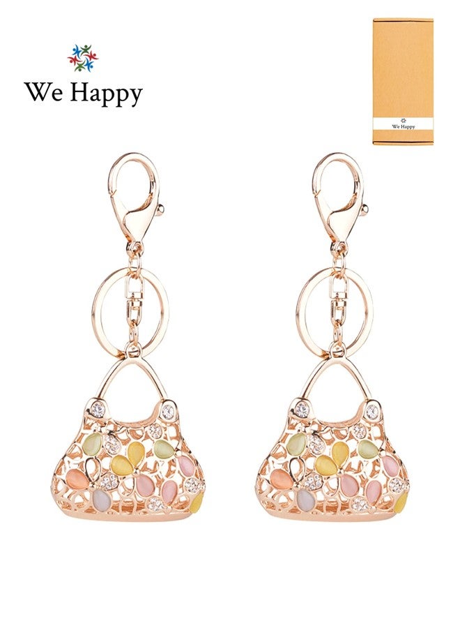 We Happy Pack of 2 Hand Bag Shape Key Ring Cute Women Fashion Bag Car Pendant Key chain - Image 1
