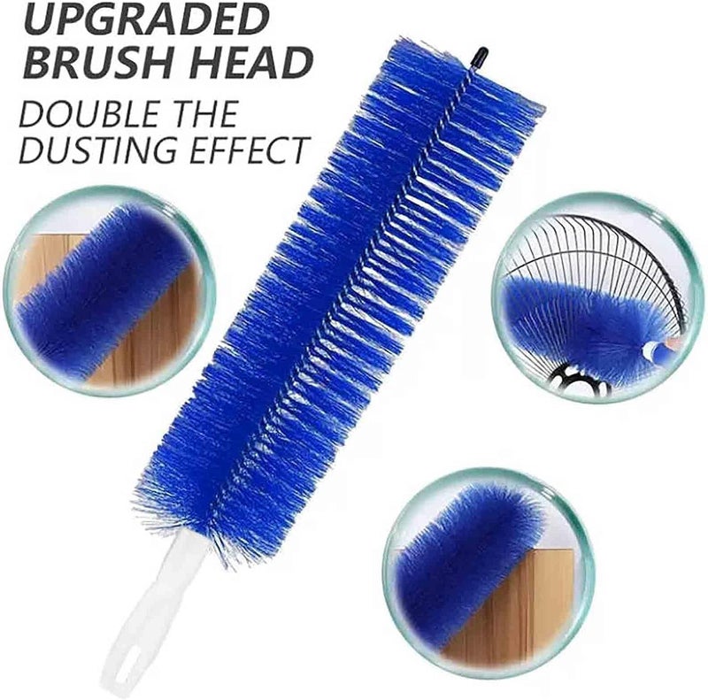 Professional Fan & Vent Cleaning Brush – Long Reach Flexible Duster for Air Conditioner, Blinds, Curtains & Household Cleaning (Blue (two packs)) - Image 2