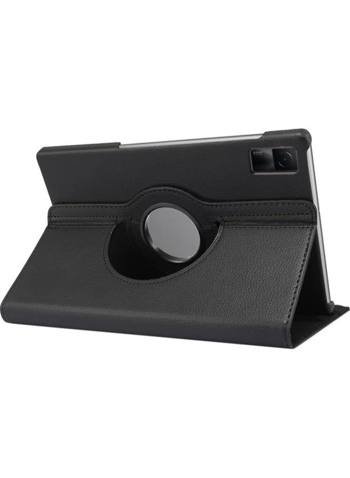Arabest Redmi Pad SE 11 inch 2023 Tablet case for Protector Pebbled Rotating 360 Solid Color Protective Case Holster (Black) - Image 3