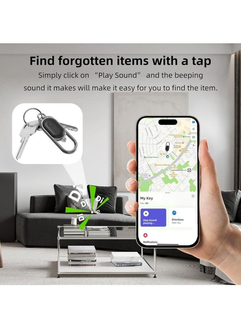 إكس ليفيل Keychain Smart Air Tracker Tags-1 Pack, تعمل علامة بلوتوث مع Apple Find My APP (iOS فقط ، وليس لأندرويد) ، موقع الباحث عن المفتاح مع الصوت ، موقع البند للمفاتيح ، الأمتعة ، حقائب الظهر والحقائب (الأسود) - Image 3
