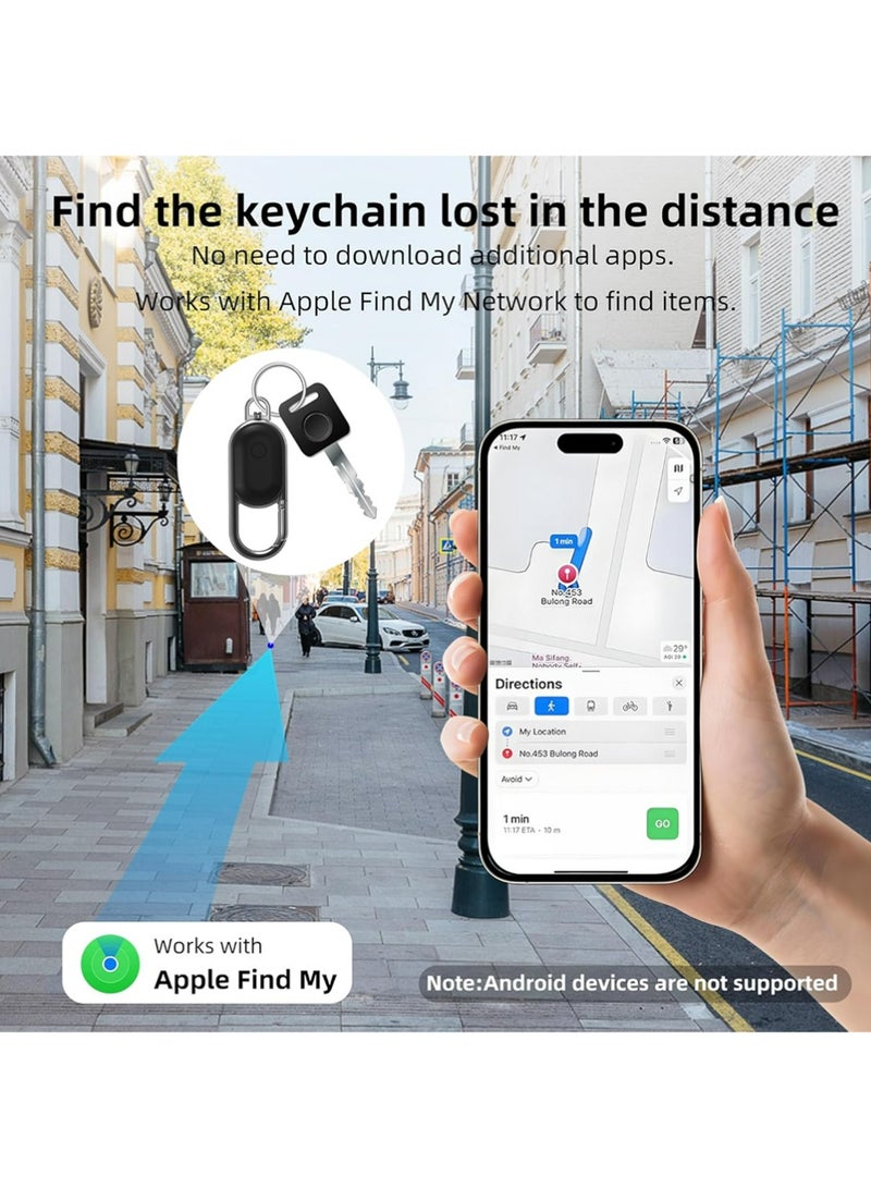 إكس ليفيل Keychain Smart Air Tracker Tags-1 Pack, تعمل علامة بلوتوث مع Apple Find My APP (iOS فقط ، وليس لأندرويد) ، موقع الباحث عن المفتاح مع الصوت ، موقع البند للمفاتيح ، الأمتعة ، حقائب الظهر والحقائب (الأسود) - Image 2