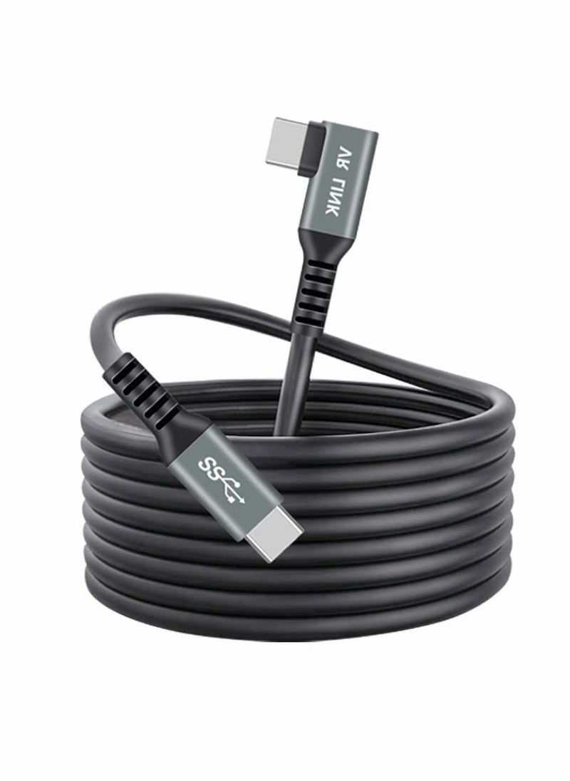 SYOSI - USB C to C High Speed Data Transfer Fast Charging ​for VR Headset and Gaming PC with USB A Male Adapter Cable Manager 16ft C C USB 3.2 Gen1 VR Link Serial Cable for Oculus Quest 1 2 Connecting Cable - Image 1