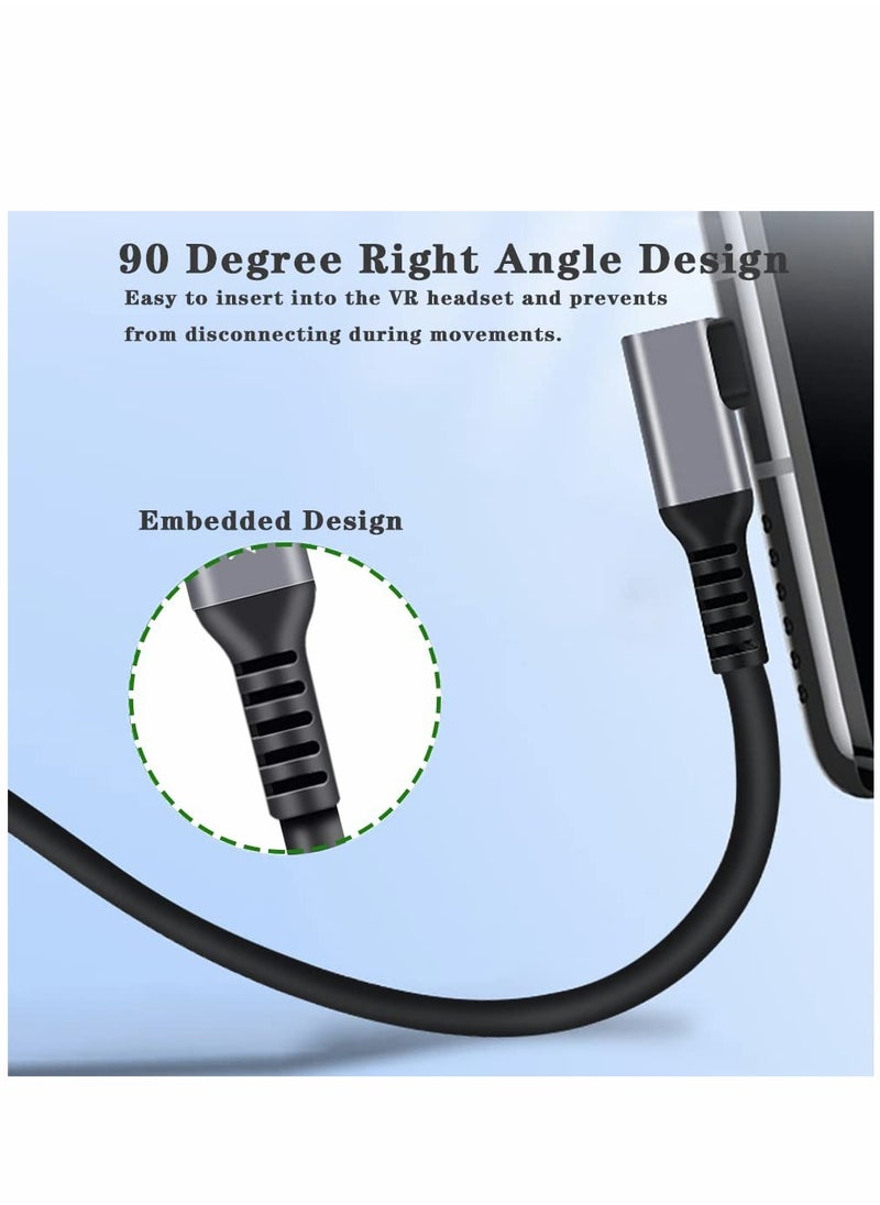 SYOSI - USB C to C High Speed Data Transfer Fast Charging ​for VR Headset and Gaming PC with USB A Male Adapter Cable Manager 16ft C C USB 3.2 Gen1 VR Link Serial Cable for Oculus Quest 1 2 Connecting Cable - Image 1