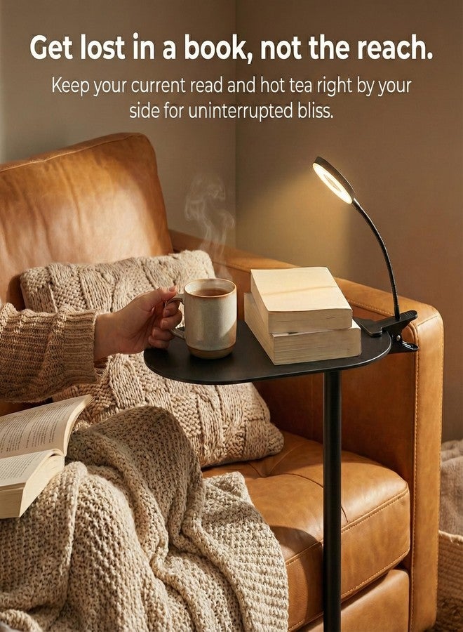 ZEXVIDA Under Couch Side Table (Large Black) - Image 4