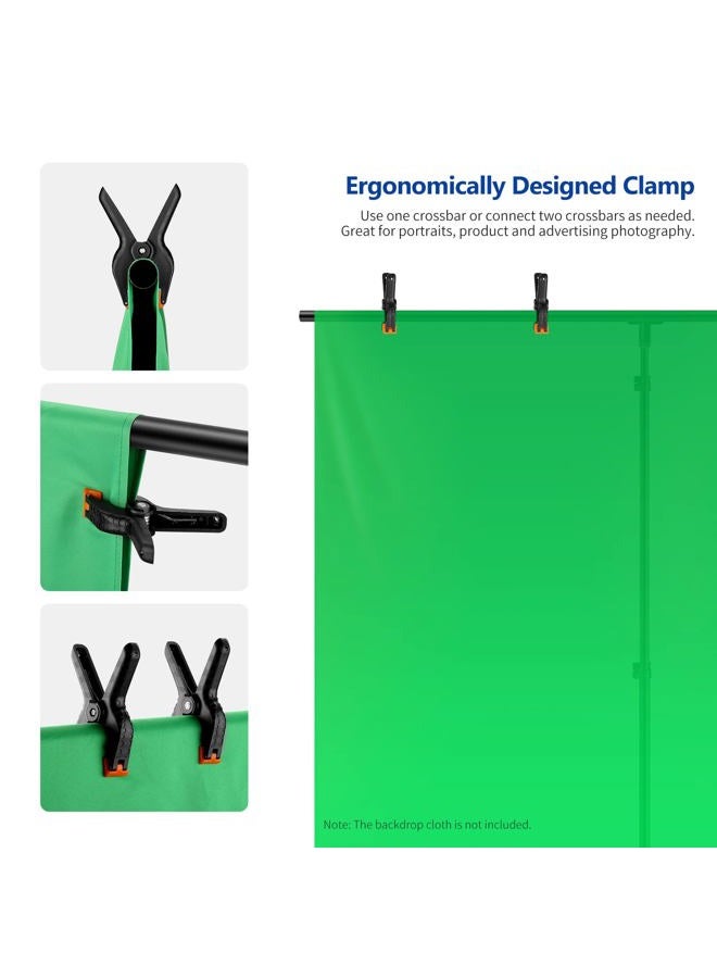 Neewer T-Shaped Background Backdrop Support Stand Kit, 8.5ft/2.6m Tall Adjustable Tripod Stand and 5ft/1.5m Wide Crossbars with 6 Spring Clamps and 1 Carrying Bag for Studio Photo Video Photography - Image 4