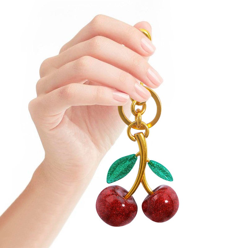 FASTFAIRY Keychain Cherry Bag Charms Purse: Key Chains Women Cute - Car keyrings leather handbags - Valentines Day Gifts - Image 4