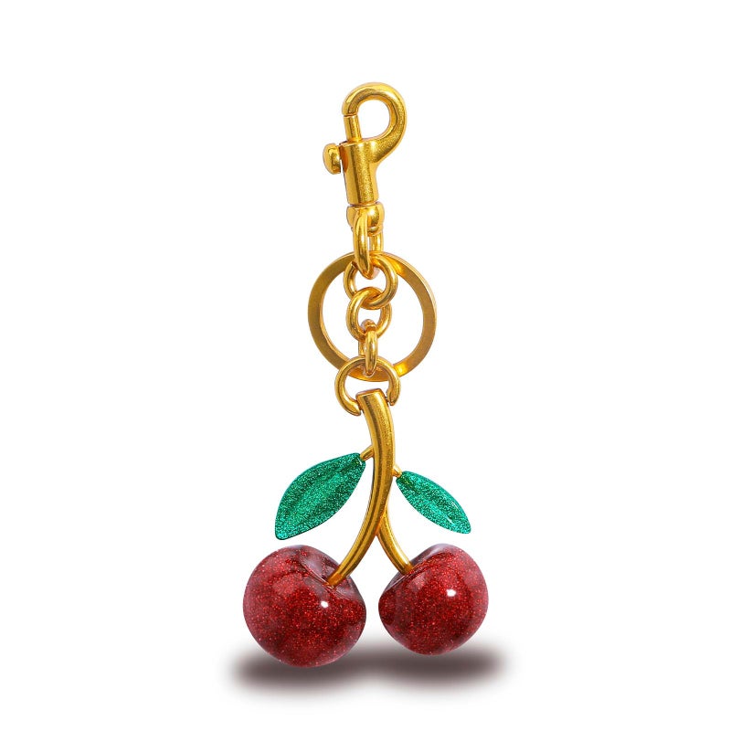 FASTFAIRY Keychain Cherry Bag Charms Purse: Key Chains Women Cute - Car keyrings leather handbags - Valentines Day Gifts - Image 1