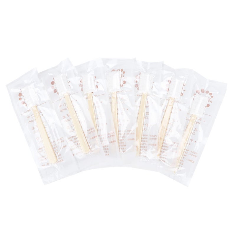Disposable Bamboo Toothbrush with Medical Soft Gauze Head - Mint Vitamin C Salt Infused Non-Slip Handle for Pregnant Women Elderly Travel Home Oral Care - Image 4