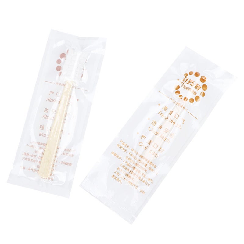 Disposable Bamboo Toothbrush with Medical Soft Gauze Head - Mint Vitamin C Salt Infused Non-Slip Handle for Pregnant Women Elderly Travel Home Oral Care - Image 5