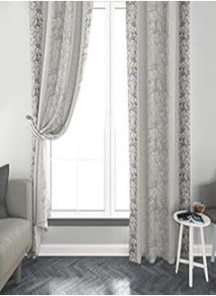 Shatta Fabrics and Curtains Shatta Printed Arabic Calligraphy Curtain 19 Stripe One Side 