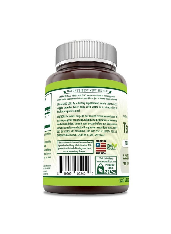 Herbal Secrets Tart Cherry 10:1 Standardized Extract Supplement | 1200 Mg Per Serving | 120 Veggie Capsules | Non-GMO | Gluten Free | Made in USA (1 Pack, 120) - Image 3