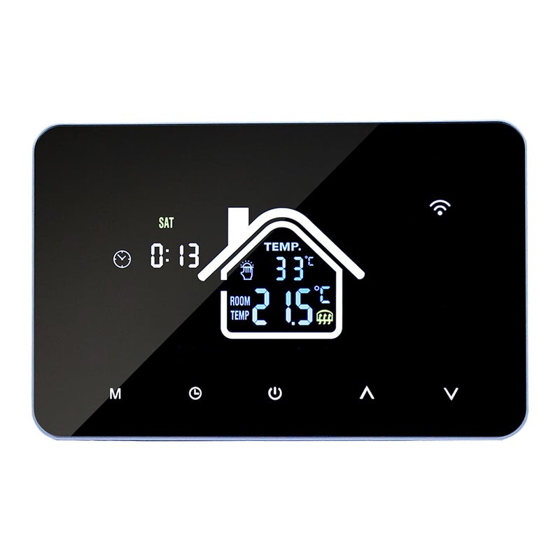 مكبير حرارة ذكي لتحكم درجة حرارة التسخين بالماء بشاشة عرض LCD و شاشة ملموس و قابل للبرمجة أسبوعيًا لمنشآت التسخين الأرضي في المنزل و المدرسة والمكتب والفندق - Image 1