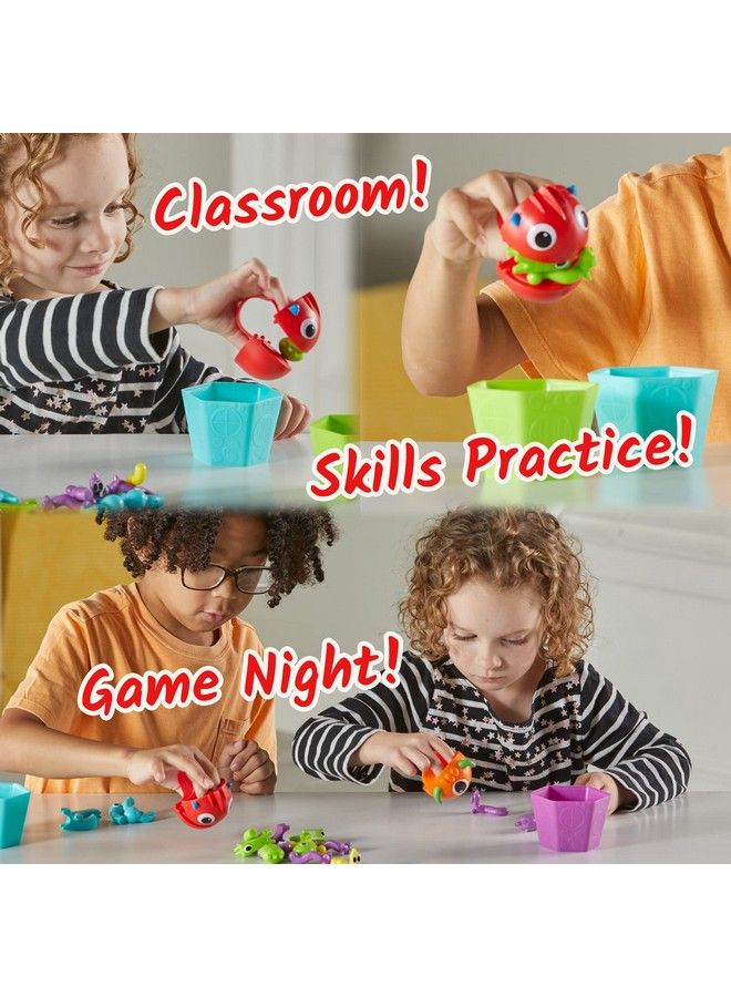 hand2mind Grab That Monster Fine Motor Activity Set Fine Motor Skills Games For Toddlers Occupational Therapy Toys Preschool Learning Activities Prewriting Toys Color Sorting Pincer Grasp Toys - Image 3