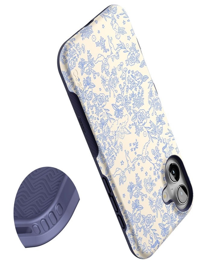 Casely iPhone 16 Case | Cupid's Canvas | Periwinkle Floral | Compatible with MagSafe | Bold Protective Design - Image 5