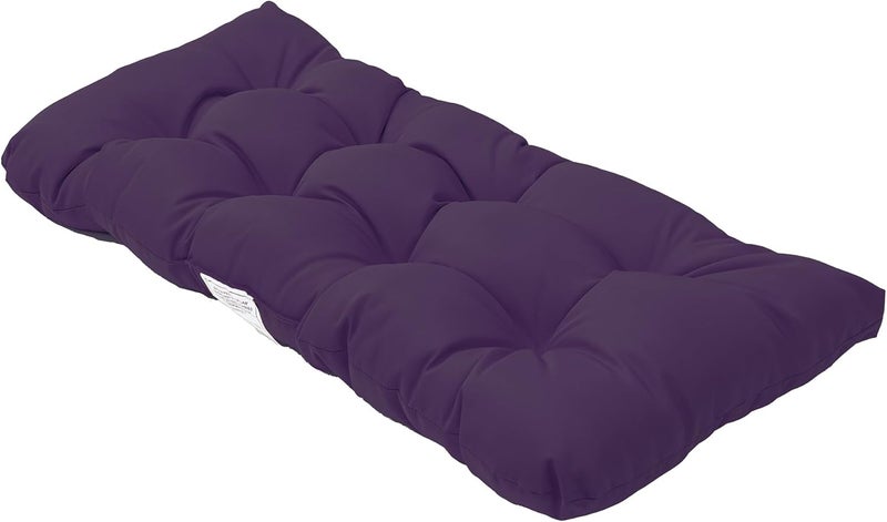 QILLOWAY Outdoor Patio Wicker Seat Cushions Group Loveseat/Two U-Shape/Two Lumbar Pillows for Patio Furniture,Wicker Loveseat,Bench,Porch,Settee of 5 (Purple) - Image 4