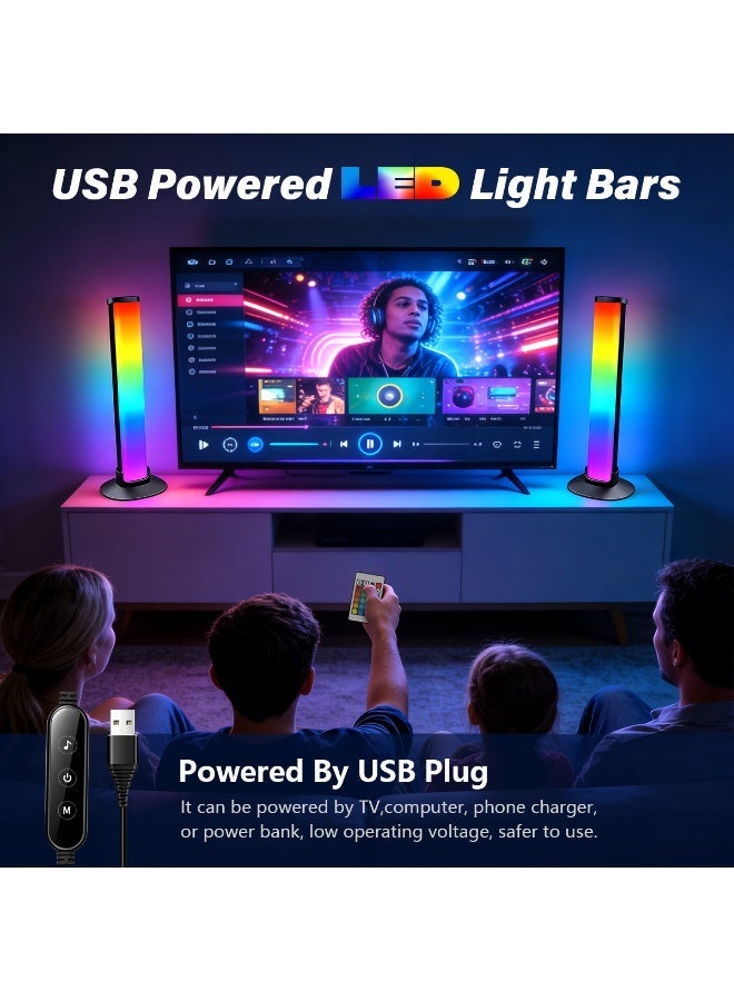 HASTHIP® USB RGB Desktop Light Bar, 16-Color LED Ambient Desk Lamp with Remote Control & Music Sync, Removable Headset Arch Holder, Adjustable Gaming Light for PC Setup, Home Office, 26x9.5x9.5cm - Image 5